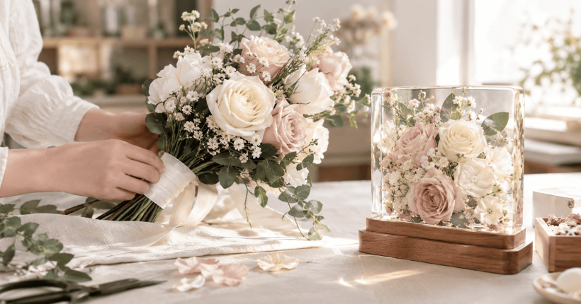 bảo quản hoa cưới sau khi làm lễ