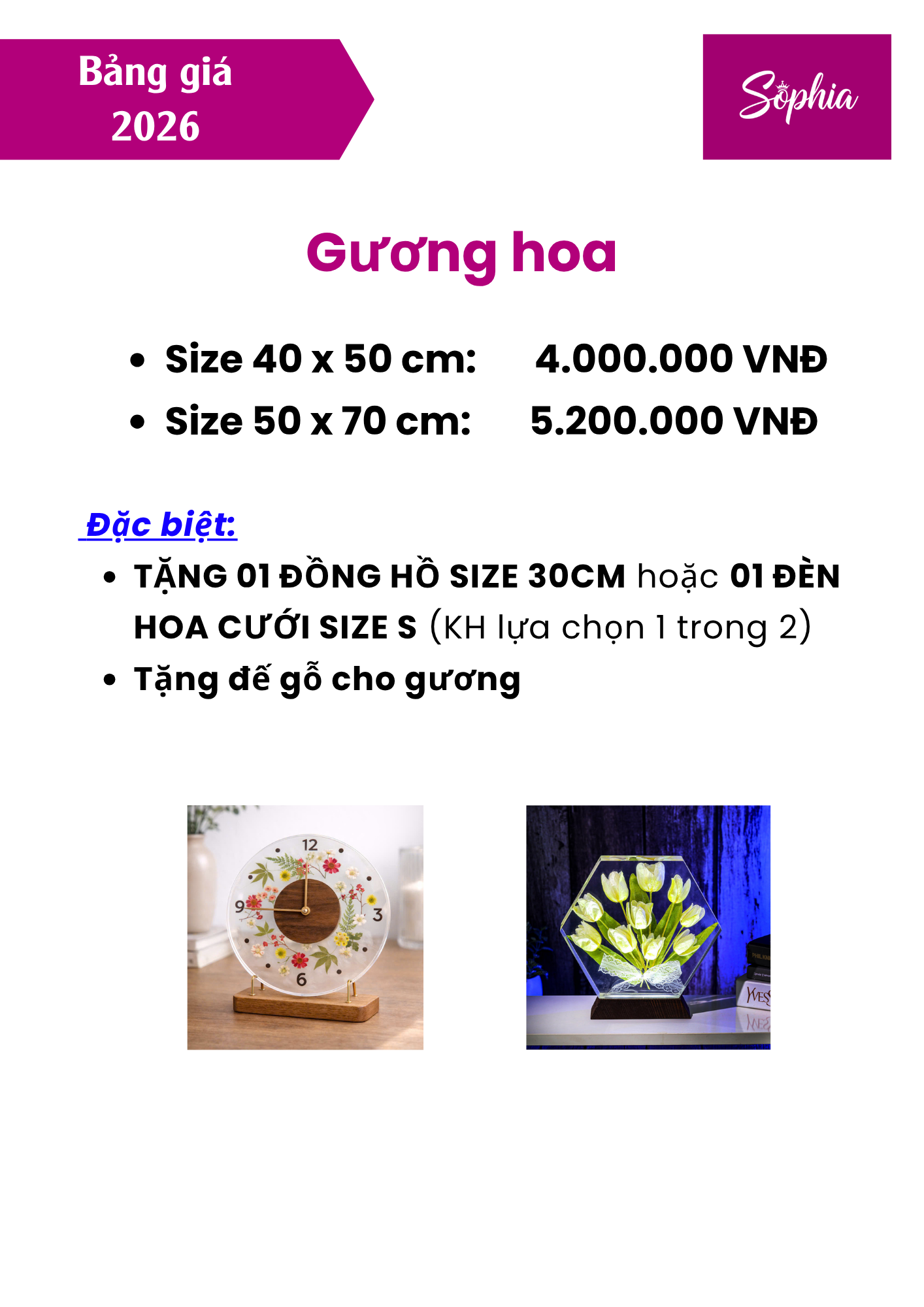 báo giá gương hoa