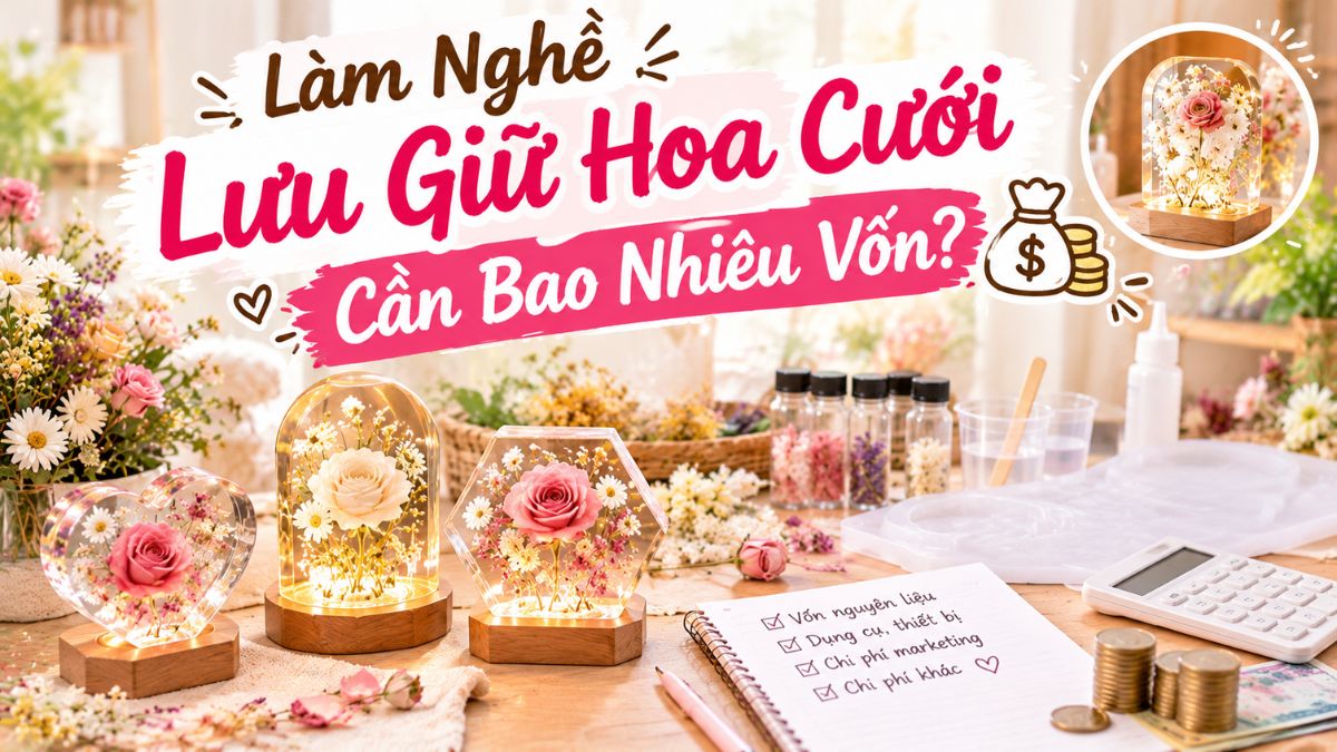 Cần bao nhiêu vốn để làm nghề lưu giữ hoa cưới