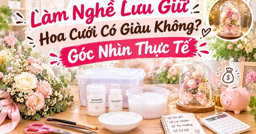 Làm nghề lưu giữ hoa cưới có giàu không