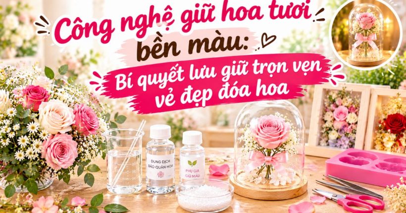 dịch vụ giữ hoa tươi bền màu